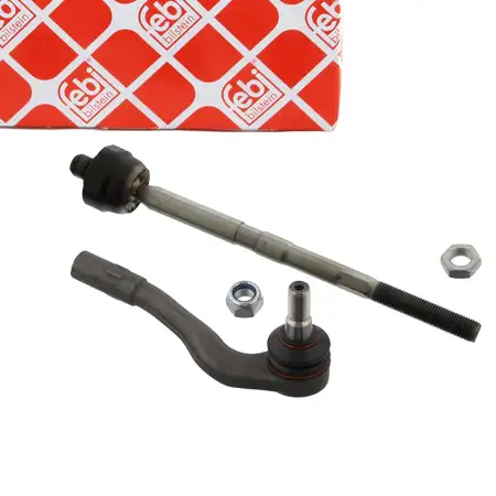 febi Tie Rod + End Cap for MERCEDES SLK R171 up to model year 11/02, front right axle 1713380015