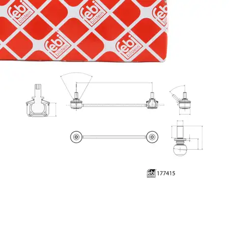 febi 177415 Koppelstange Stabilisator f&uuml;r BMW i3 I01 Vorderachse rechts 31306862858
