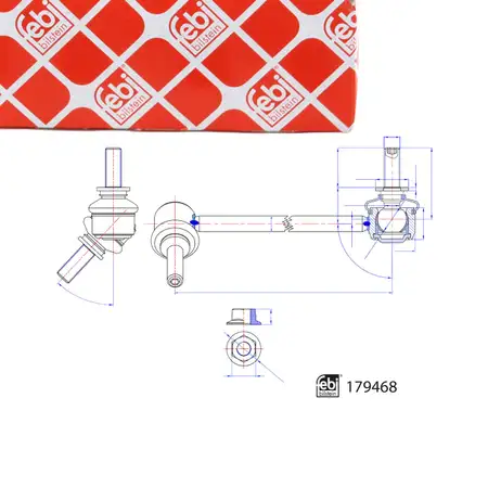 febi Koppelstange Stabilisator f&uuml;r TESLA Model 3 Model Y Vorderachse rechts 104439600D