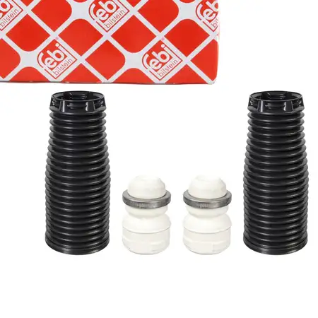 febi Dreckschutz + Anschlagpuffer Satz f&uuml;r VW Crafter MAN TGE Vorderachse 2N0412303G