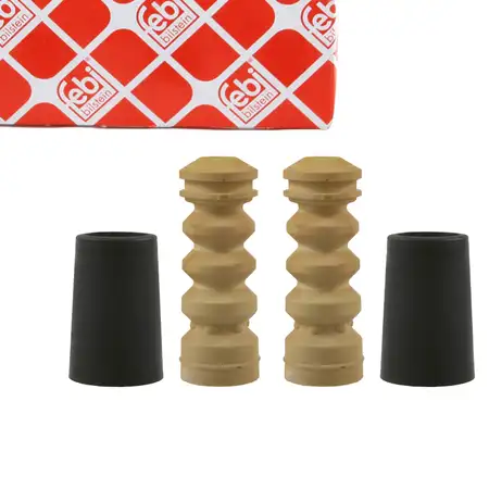 febi 13048 Dreckschutz + Anschlagpuffer Satz f&uuml;r VW Polo 3 6N1 6V2 Hinterachse 6N0512131A