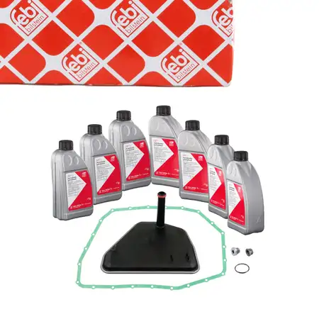 febi 176859 Getriebefilter Satz 6-Gang 09L 6HP19 + 7L Getriebe&ouml;l f&uuml;r AUDI A4 B6 B7 A6 4E