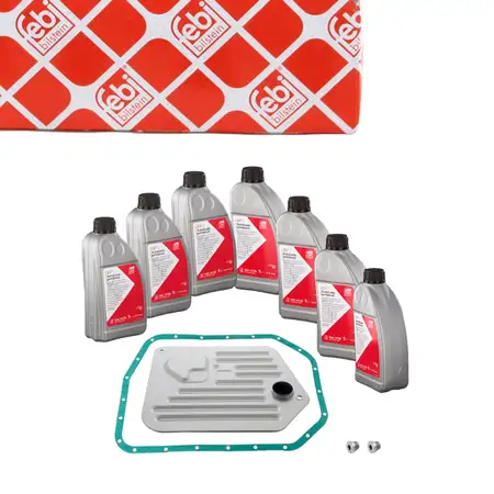 febi 176879 Getriebefilter Satz 5-Gang 5HP24 + 7L Getriebe&ouml;l f&uuml;r BMW 5er E39 E38 E31 X5