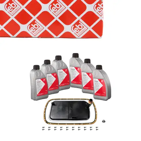 febi 176897 Getriebefilter Satz 5-Gang 5L40E + 6L Getriebe&ouml;l f&uuml;r BMW E36 E39 X3 E83 X5 E53