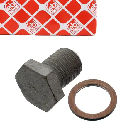 febi 100551 &Ouml;lablassschraube + Dichtring f&uuml;r BMW 1er 2er 3er 4er 5er X1 X3 X5 11137535106