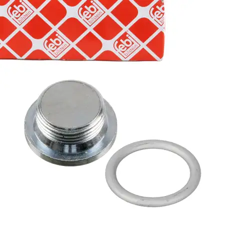 febi 178527 &Ouml;lablassschraube M24x15 028103059A + Dichtring N0138503 f&uuml;r AUDI A4 A6 A8 Q7