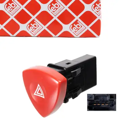 febi 107792 Warnblinkschalter Warnblinker f&uuml;r OPEL Movano A X70 Vivaro A X83 B X82 4430688