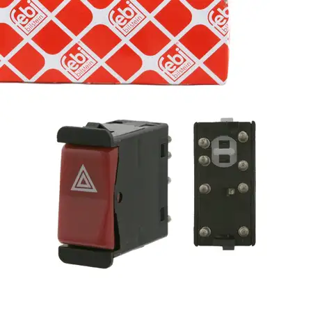 febi Warnblinkschalter Warnblinker f&uuml;r MERCEDES 190 W201 123 W123 S-Klasse W126 SL R107