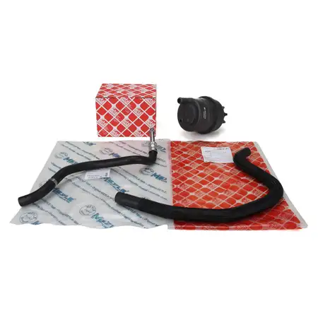 febi Ausgleichsbeh&auml;lter + 2x Hydraulikschlauch Servolenkung f&uuml;r BMW E39 E38