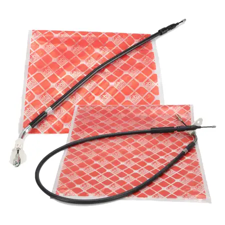 2x febi 34909 + 37267 Handbrake cable for Mercedes A-Class W169 and B-Class W245 (rear)