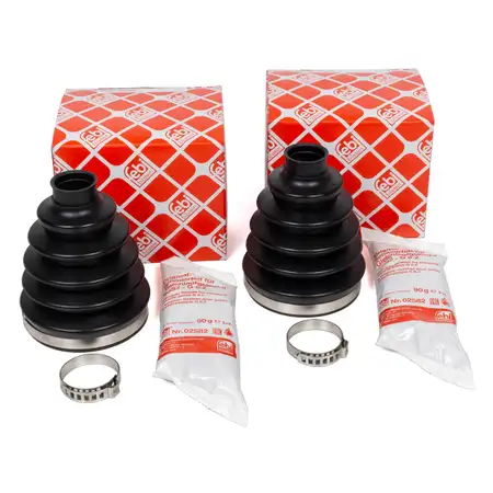 2x febi Achsmanschette Satz f&uuml;r AUDI A4 B9 A5 F5 RENAULT Grand/Scenic 3 vorne radseitig