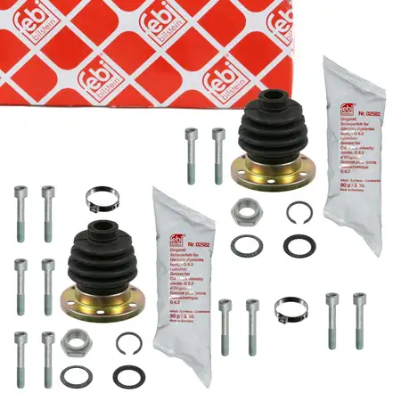 2x febi Achsmanschette Satz f&uuml;r VW Golf 1 2 3 4 Passat B1-4 AUDI 80 B3 90 B3 SEAT Ibiza 2
