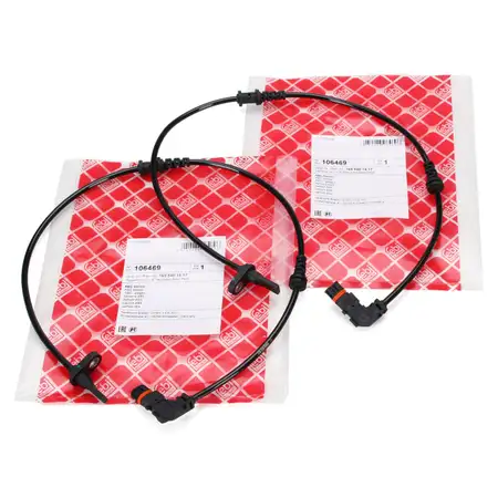 2x febi ABS Sensor Raddrehzahl f&uuml;r MERCEDES A-Klasse W169 B-Klasse W245 vorne 1695401417