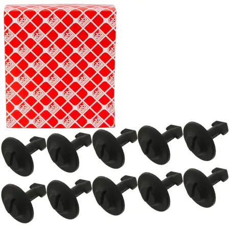 10x febi 38798 Clips Schraube Sicherungsstift f&uuml;r AUDI SEAT SKODA VW 4A0805121A