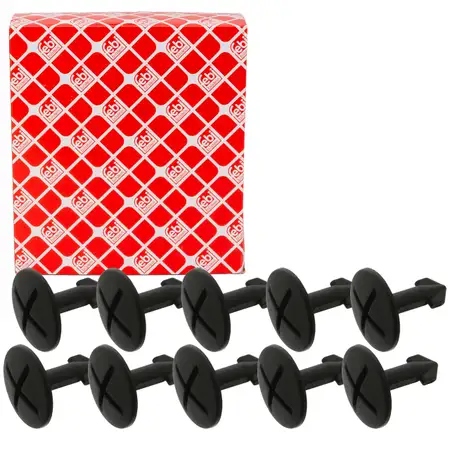 10x febi 38690 Clips Schraube Sicherungsstift f&uuml;r AUDI SEAT SKODA VW 4A0805121C
