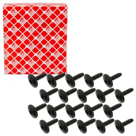 20x febi TORX Schraube Karosserie mit Scheibe TX25 4,8x16x15mm f&uuml;r VAG N90775001