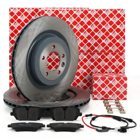 febi Bremsscheiben + Bremsbel&auml;ge + Sensor f&uuml;r LAND ROVER Range Rover 4 L405 hinten