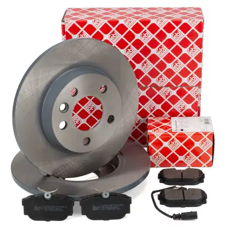 febi Bremsscheiben + Bremsbel&auml;ge + Sensor f&uuml;r VW California Transporter T4 PR-2E2 hinten