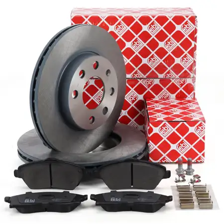 febi Bremsscheiben + Bremsbel&auml;ge f&uuml;r OPEL C 1.0 1.2 1.4 1.7 DI/DTI/CDTi mit ABS vorne