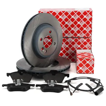 febi Bremsscheiben + Bremsbel&auml;ge + Sensor f&uuml;r MINI R50 R53 R52 One/Cooper/S vorne