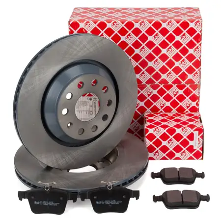 febi Bremsscheiben + Bremsbel&auml;ge f&uuml;r VW Golf 7 GTI/R Passat B8 Tiguan A3 S3 8V Q2 hinten