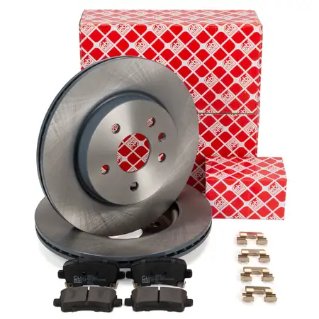 febi Bremsen Set Bremsscheiben + Bremsbel&auml;ge f&uuml;r OPEL Insignia A SAAB 9-5 YS3G hinten