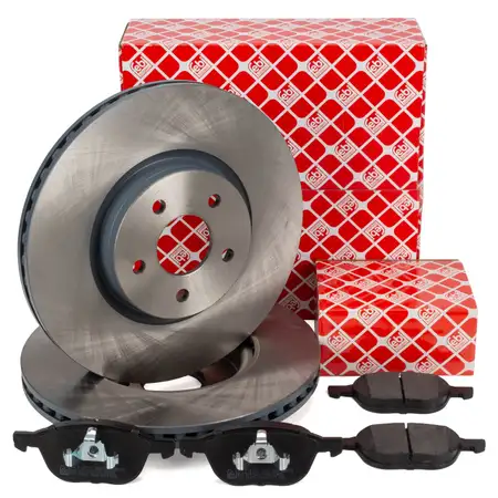 febi Bremsscheiben + Bremsbel&auml;ge f&uuml;r FORD Kuga 1 MK1 2.0 TDCi VOLVO C30 T5 vorne