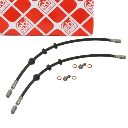 2x febi 30294 Bremsschlauch Bremsleitung f&uuml;r VW Golf 3 PR-1LN Vento vorne 1H0611701B
