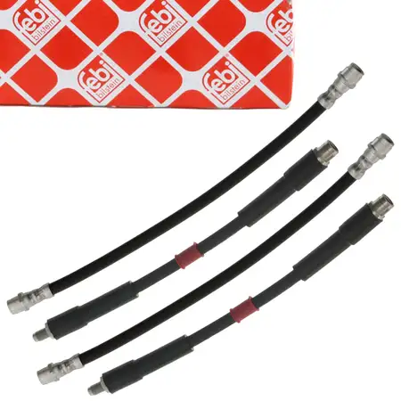 4 febi brake hoses for Mercedes A-Class W168 Vaneo 414 (front and rear, inner)