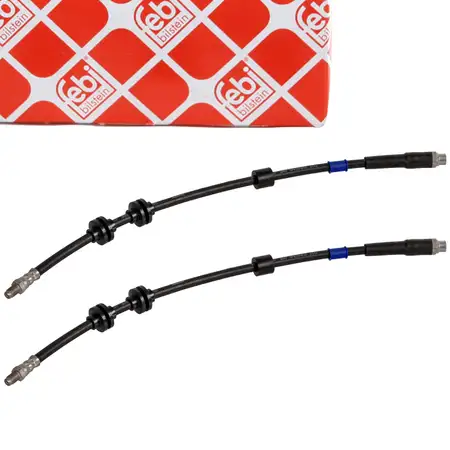 2x febi 170206 Bremsschlauch Bremsleitung f&uuml;r BMW 1er E81-88 3er E90-93 Z4 E89 vorne