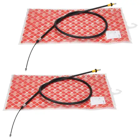 2x febi 29362 Handbremsseil Bremsseil f&uuml;r PEUGEOT 206 mit Scheibenbremse hinten 4745.N5