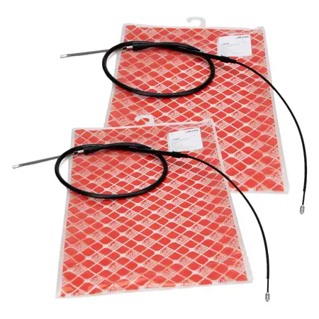 2x febi 24520 Handbremsseil f&uuml;r VW Polo 9N SEAT Ibiza 3 SKODA Fabia 1 hinten 6Q0609721M