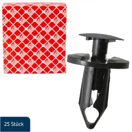 25x febi 181950 Clips Klemme Spreizniete Befestigungsclips f&uuml;r FORD OPEL RENAULT VW