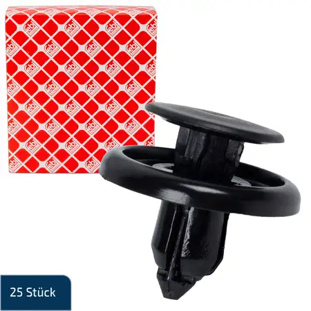 25x febi 182180 Clips Klemme Spreizniete Befestigungsclips f&uuml;r CITROEN PEUGEOT TOYOTA