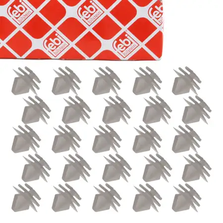 25x febi 100540 Clip Klemme Befestigungsclips f&uuml;r CITROEN FIAT LANCIA PEUGEOT RENAULT