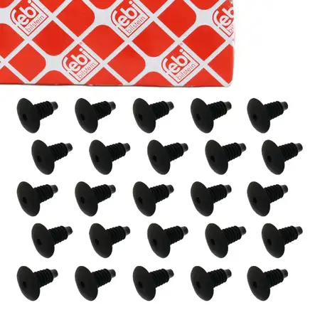 25x febi 103646 Clip Innenraumverkleidung f&uuml;r AUDI BMW MERCEDES OPEL SEAT SKODA SMART VW