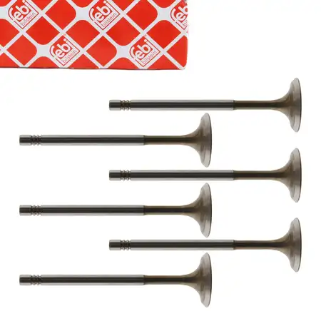 6x febi 32333 Einlassventil f&uuml;r VW Polo 4 5 Ibiza 3 4 Fabia 1 2 Rapid Yeti 1.2 036109601S