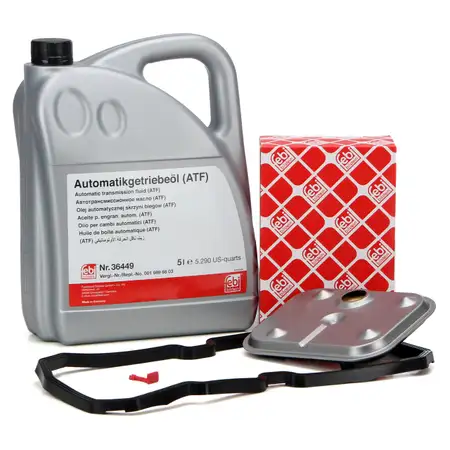 febi Getriebefilter Automatik + 5L Getriebe&ouml;l f&uuml;r MERCEDES A-Klasse W168 Vaneo 414