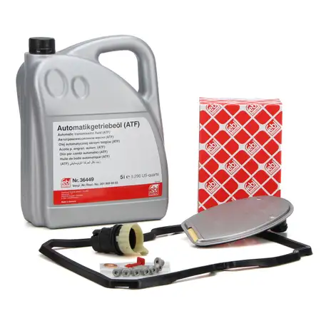 febi Getriebefilter + 5L Getriebe&ouml;l f&uuml;r 5-Gang Automatik MERCEDES-BENZ 722.6