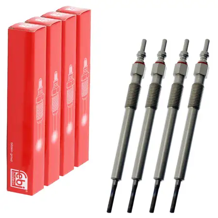 4x febi 176210 Gl&uuml;hkerze f&uuml;r OPEL Astra J Corsa D B Mokka/10 1.7 CDTI 1214067 55567737