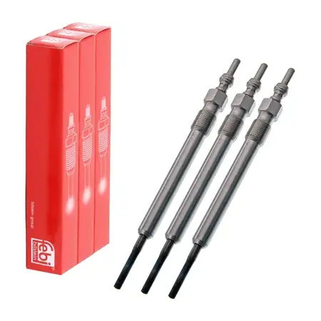 3x febi Gl&uuml;hkerze f&uuml;r VW Polo 5 8X Ibiza 4 Fabia 2 3 Rapid 1.2/1.4 TDI 059963319AB