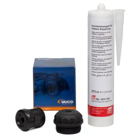 febi 101170 Haldex&ouml;l + VAICO &Ouml;lfilter Haldex Kupplung f&uuml;r VW Golf 4 AUDI A3 8L