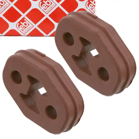 2x febi 23527 Auspuffgummi f&uuml;r VW Golf 4 Up AUDI A3 8L1 SEAT Mii SKODA Citigo 1J0253147D