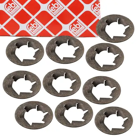 10x febi Halter Schraube Bremsscheibe f&uuml;r FORD Escort 6 Focus 1 Mondeo 1 2 3 Puma EC_