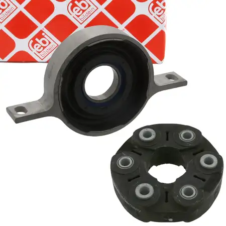 febi Hardy Disc + Center Bearing, Propeller Shaft for BMW 1 Series E81-88, 3 Series E90-93, F30, F31, 4 Series F32