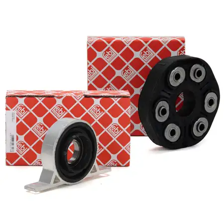 febi Hardyscheibe + Mittellager Kardanwelle f&uuml;r BMW 5er E60 E61 6er E63 E64 N62 M57