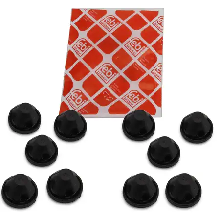 10x febi Kugelpfanne Befestigungselement Motorabdeckung Abdeckung f&uuml;r AUDI SEAT SKODA VW