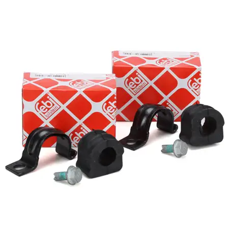 2x febi 27304 PROKIT Stabilisatorlager 18mm + Halterung f&uuml;r VW Golf 4 8L Leon vorne