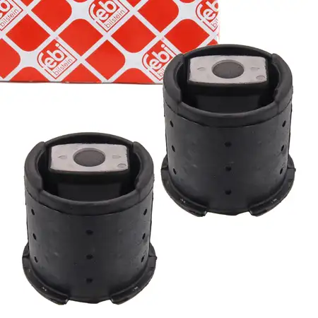 2x febi 12445 Lagerung Hinterachslager Tonnenlager Buchse f&uuml;r BMW 7er E38 hinten