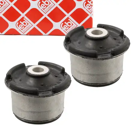 2x febi 17452 Lagerung Hinterachslager Tonnenlager Buchse f&uuml;r OPEL B hinten 90496681